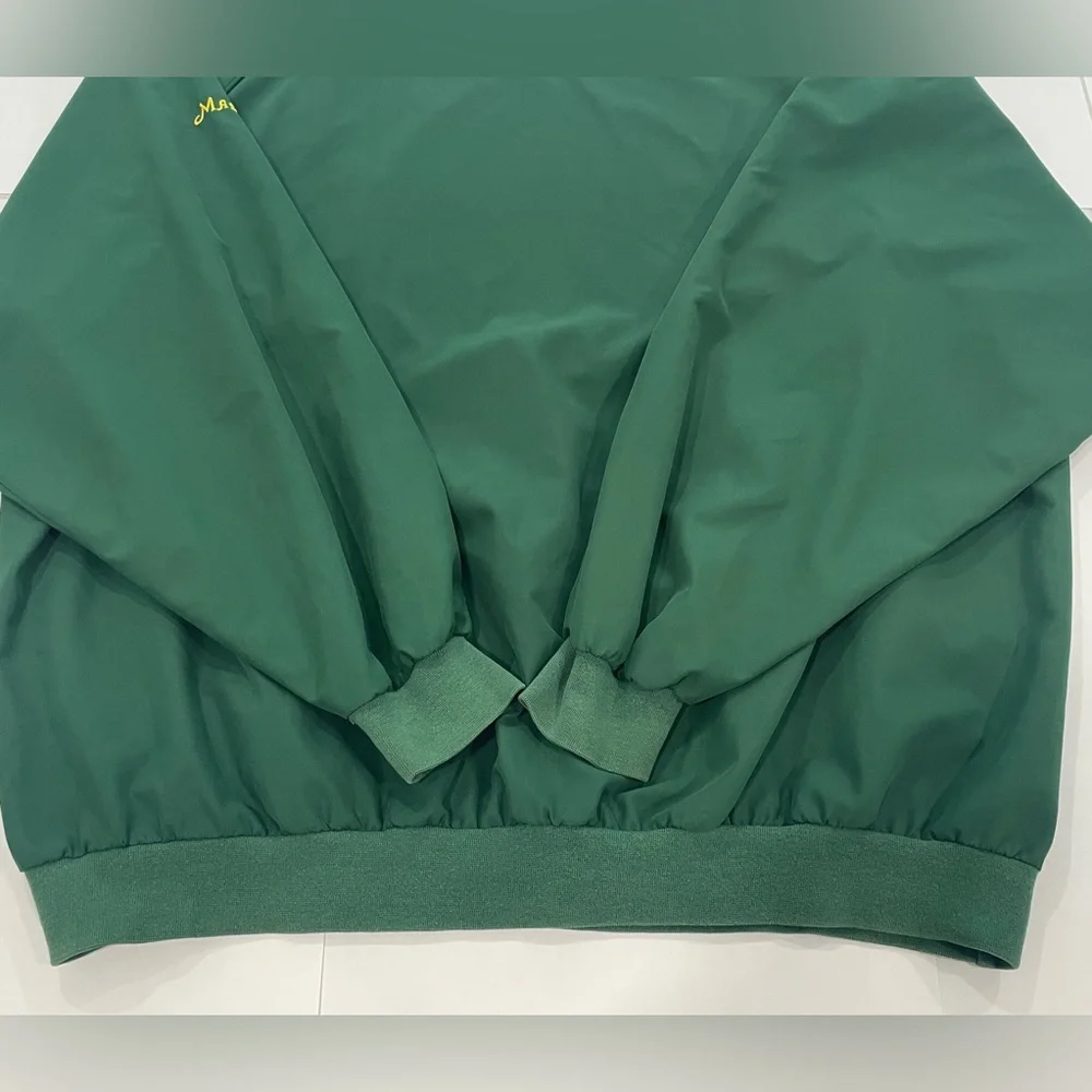 VTG Slazenger Augusta National Masters Green Pullover Windbreaker Pockets Y2K XL - Picture 13 of 16